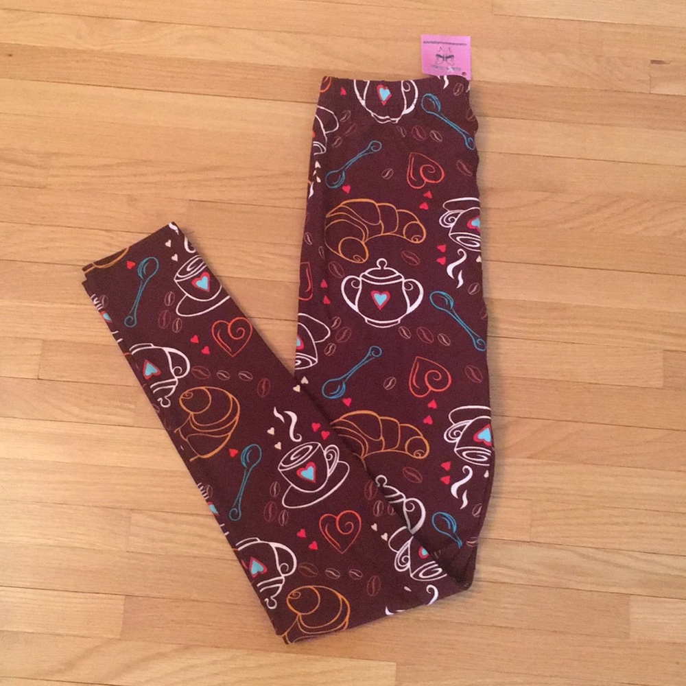 Legging with coffee print